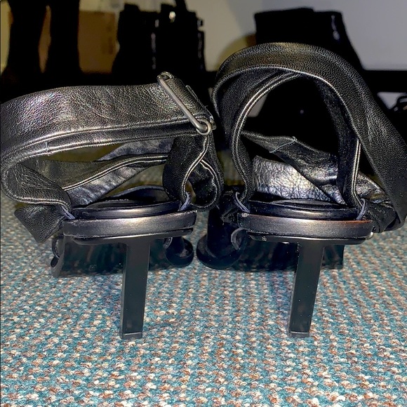 Ann Demeulemeester🖤Leather Wrap Kitten Heel Pumps - Picture 9 of 13
